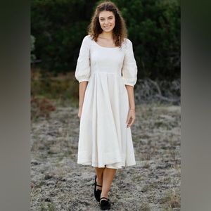 Son de Flor Carmen hemp midi dress